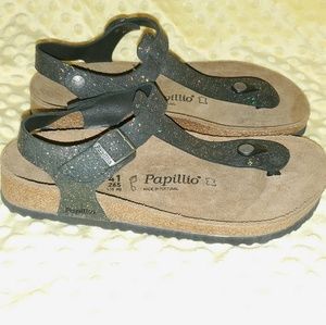Birkenstock Black Glitter Sandals Size 41
